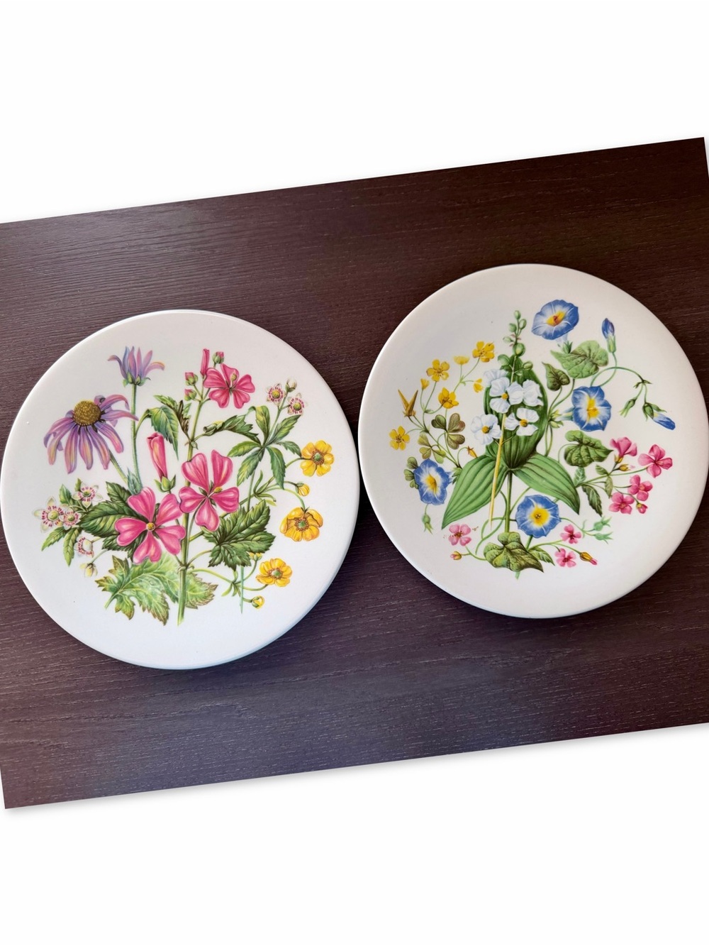 Vintage Avon Wedgwood North & South Wildflower Plates